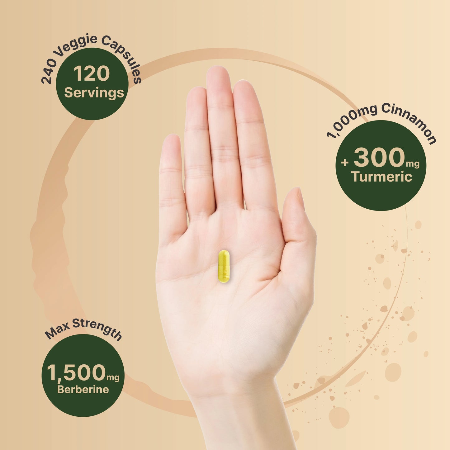 NatureBell Berberine Supplement 1500mg, 240 Veggie Capsules