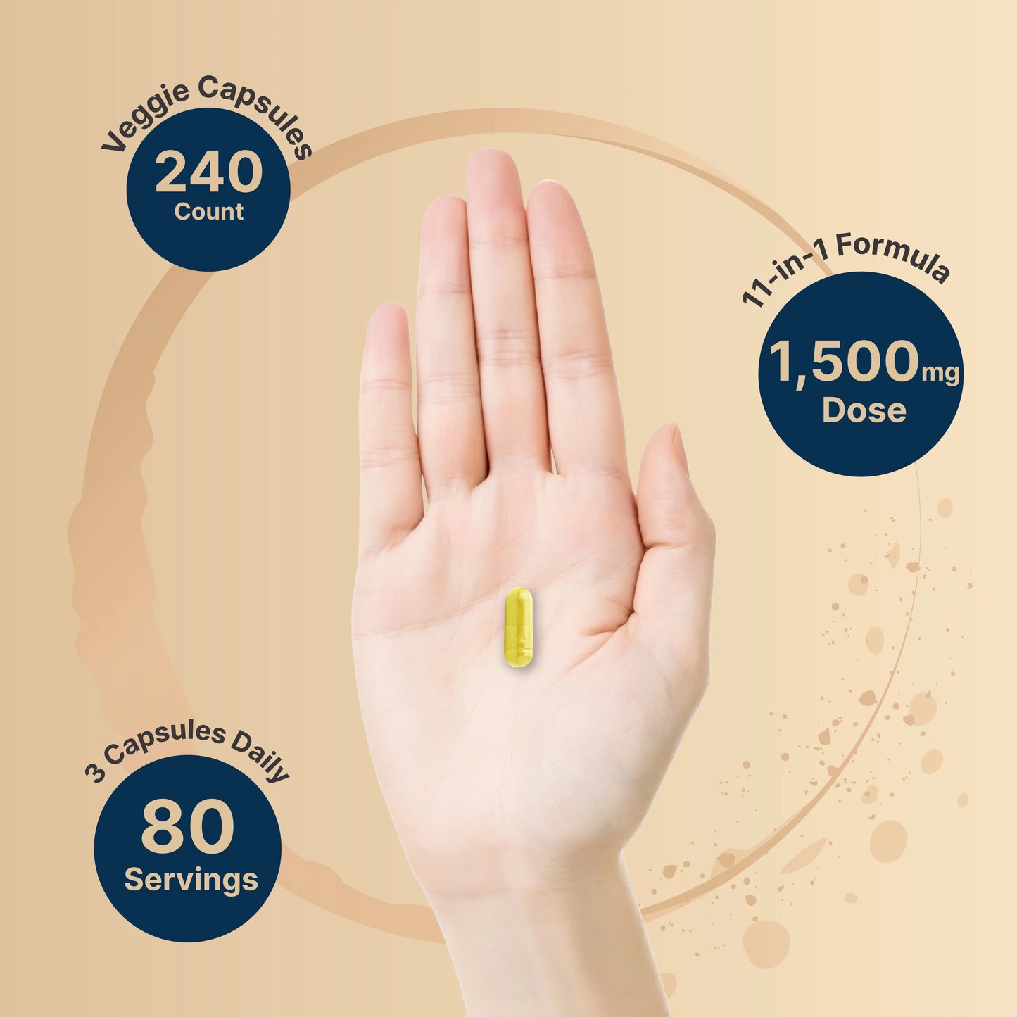 NatureBell NAD+ 1,500mg Per Serving, 240 Veggie Capsules