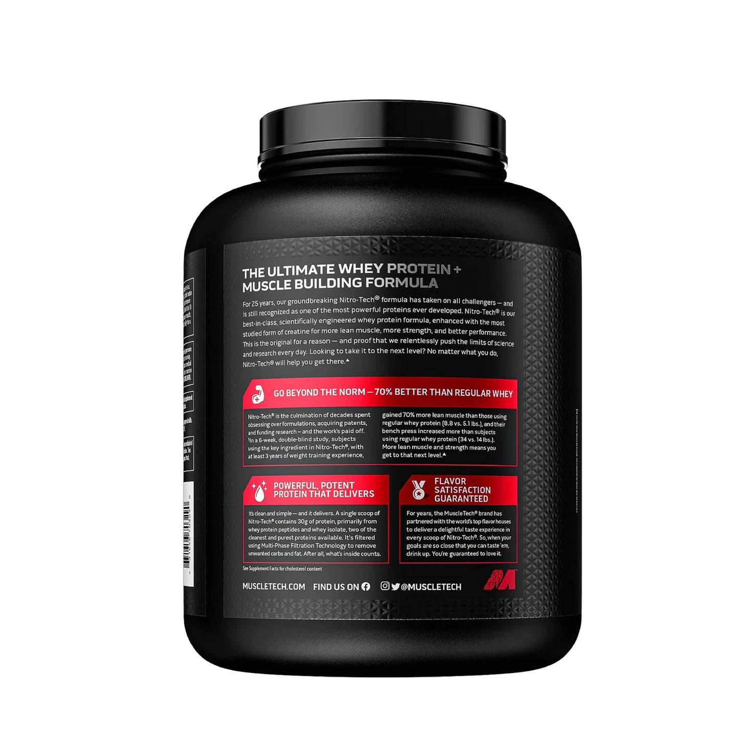 MuscleTech NitroTech Whey Protein 1.8Kg (40 Servings)