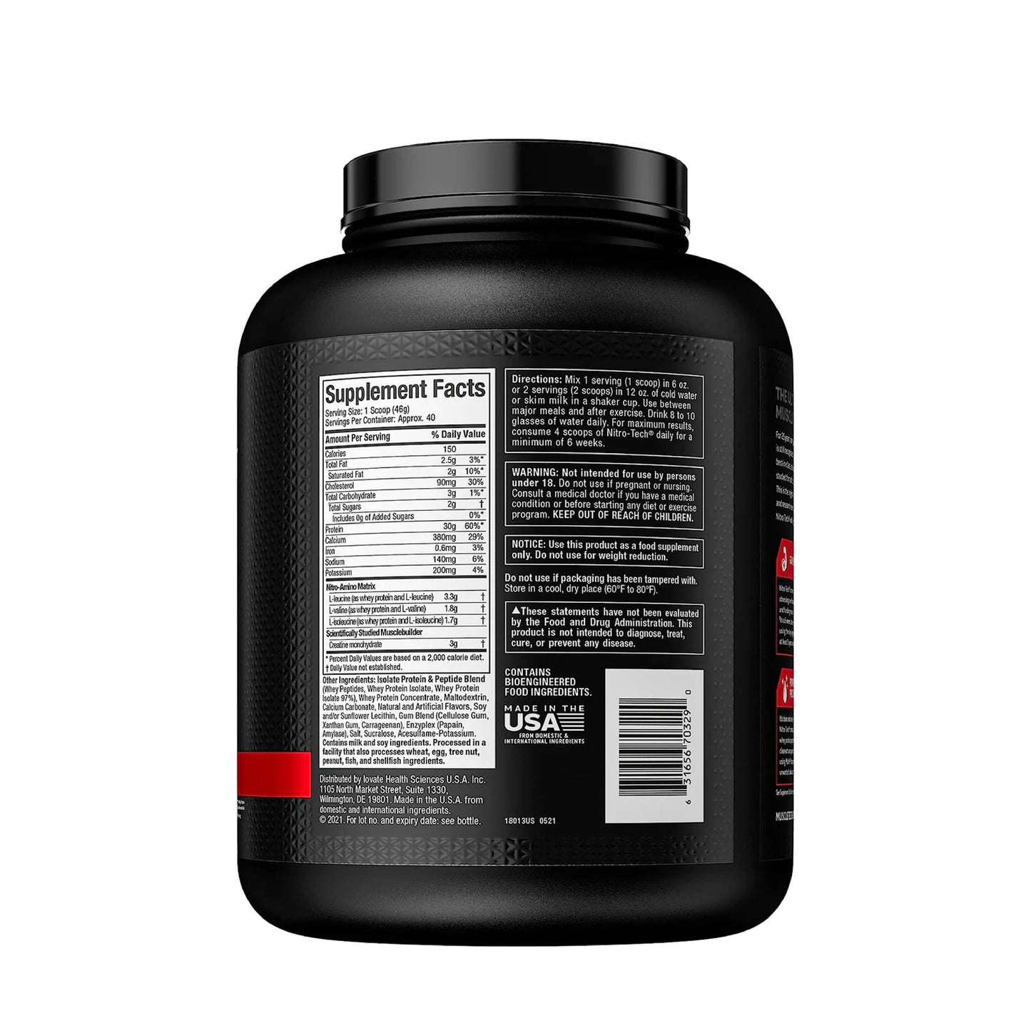 MuscleTech NitroTech Whey Protein 1.8Kg (40 Servings)