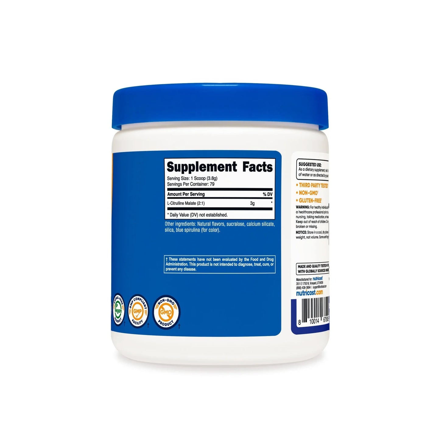 Nutricost L-Citrulline Malate (2:1) Flavored Powder | 300g