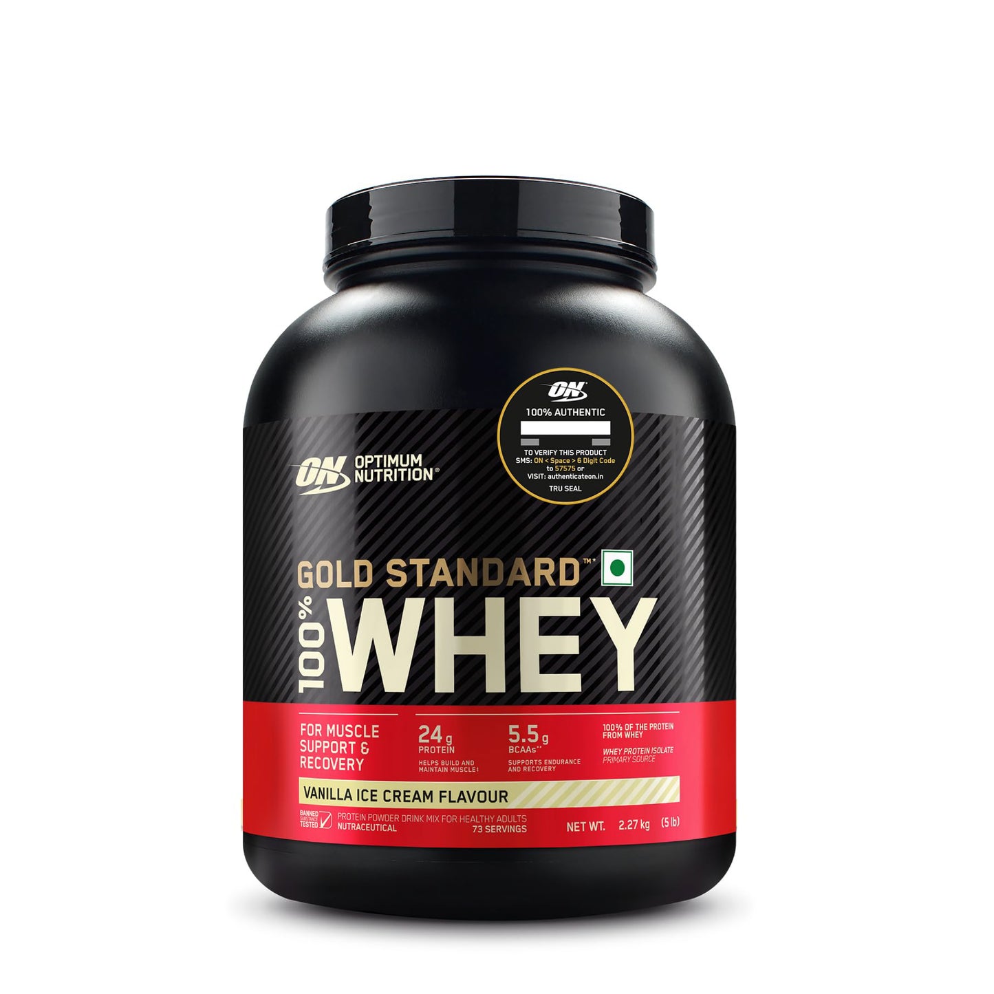 Optimum Nutrition Gold Standard 100%Whey 2.3kg (74 Servings)