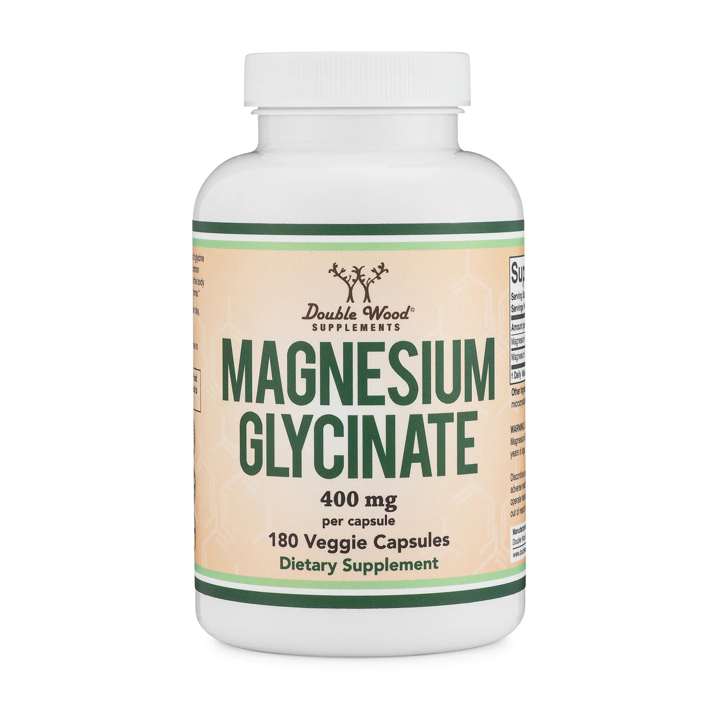 Double Wood Magnesium Glycinate 400mg (180 Capsules)