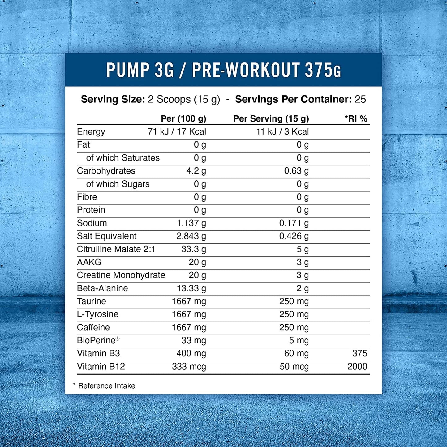 Applied Nutrition Pump 3G Pre-Workout With Caffeine 50 Servings