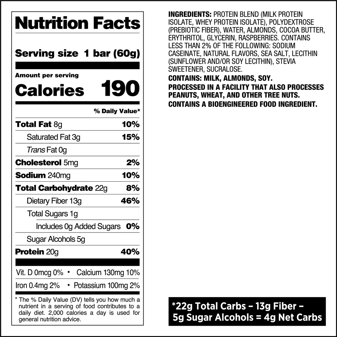 QUEST WHITE CHOCOLATE RASPBERRY PROTEIN BAR (60g)