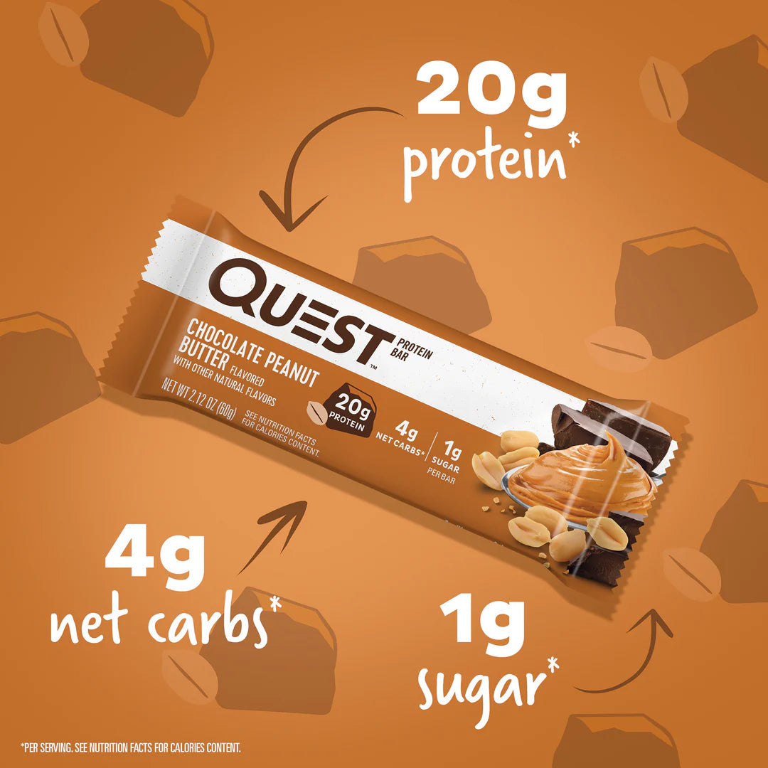 QUEST Chocolate Peanut Butter Protein Bar (60g)