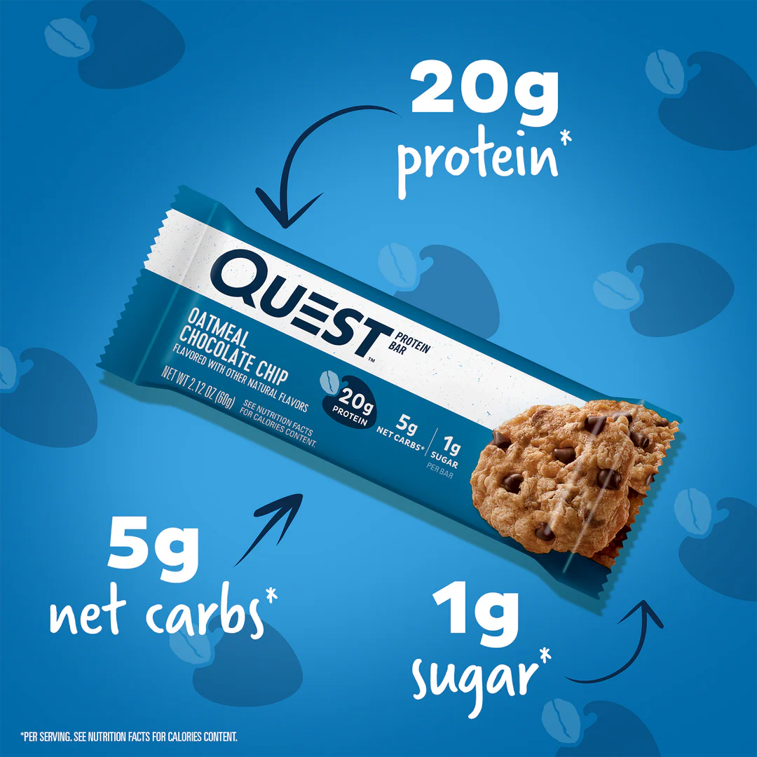 QUEST Oatmeal Chocolate Chip Protein Bar (60g)