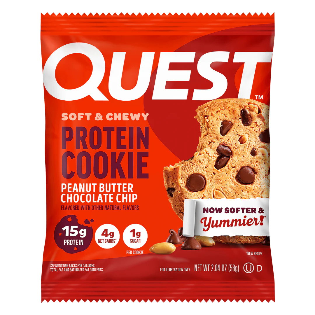 QUEST PEANUT BUTTER CHOCOLATE CHIP PROTEIN COOKIE (60g)