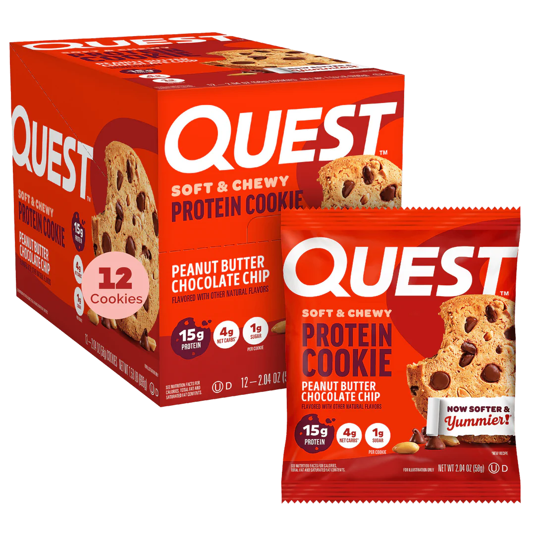 QUEST PEANUT BUTTER CHOCOLATE CHIP PROTEIN COOKIE (60g)