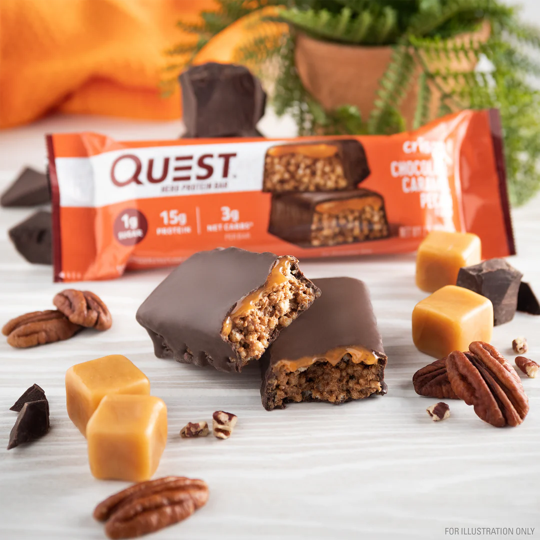 QUEST Chocolate Caramel Pecan Crispy Hero Bar 60g