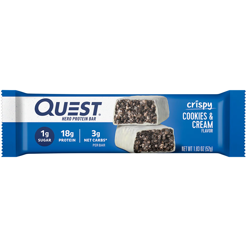 QUEST COOKIES & CREAM CRISPY HERO PROTEIN BAR (60g)