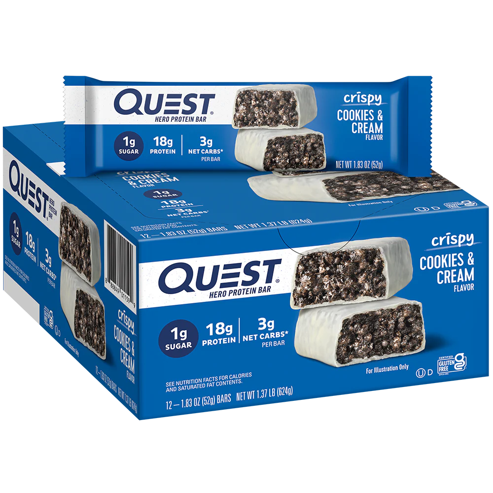 QUEST COOKIES & CREAM CRISPY HERO PROTEIN BAR (60g)