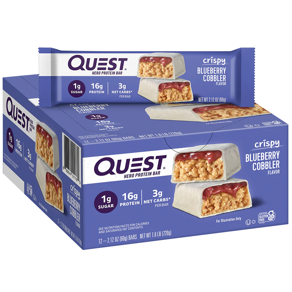 QUEST BLUEBERRY COBBLER CRISPY HERO PROTEIN BAR (60g)