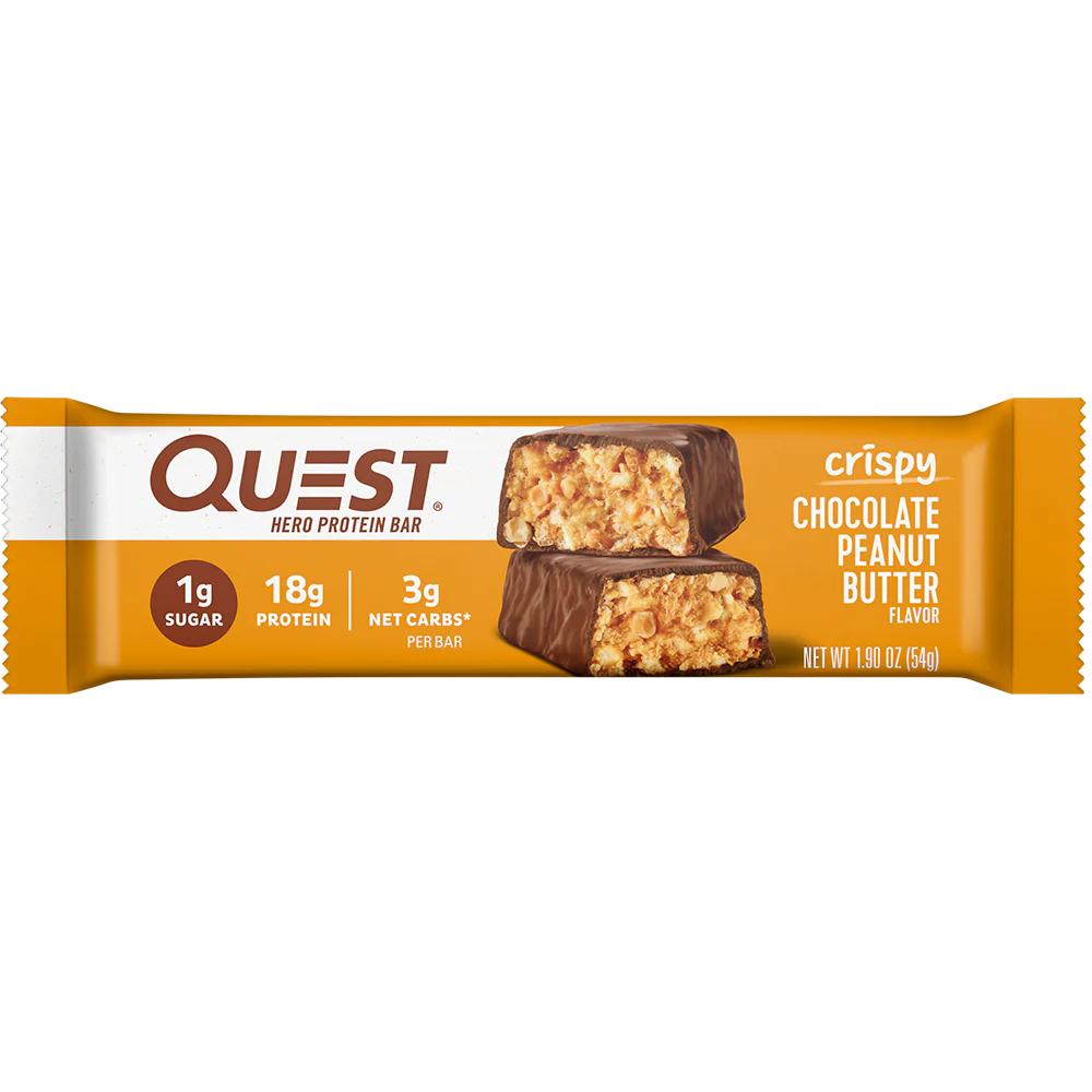 QUEST CHOCOLATE PEANUT BUTTER CRISPY HERO PROTEIN BAR (60g)