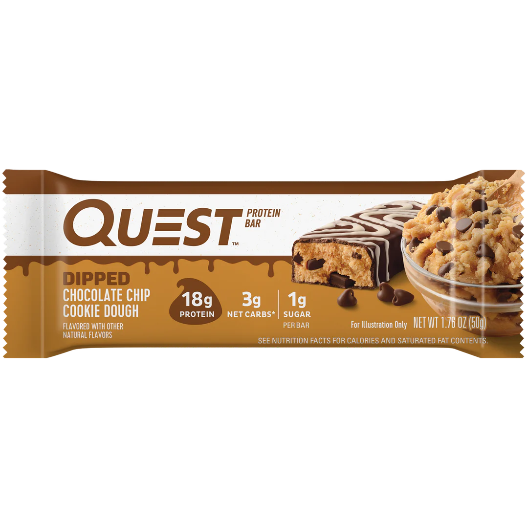 QUEST Dipped Chocolate Chip Cookie Dough Protein Bar (50g)