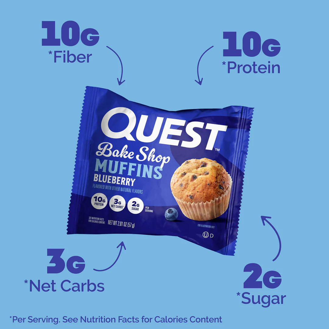 QUEST Bake Shop Blueberry Muffin (57g)