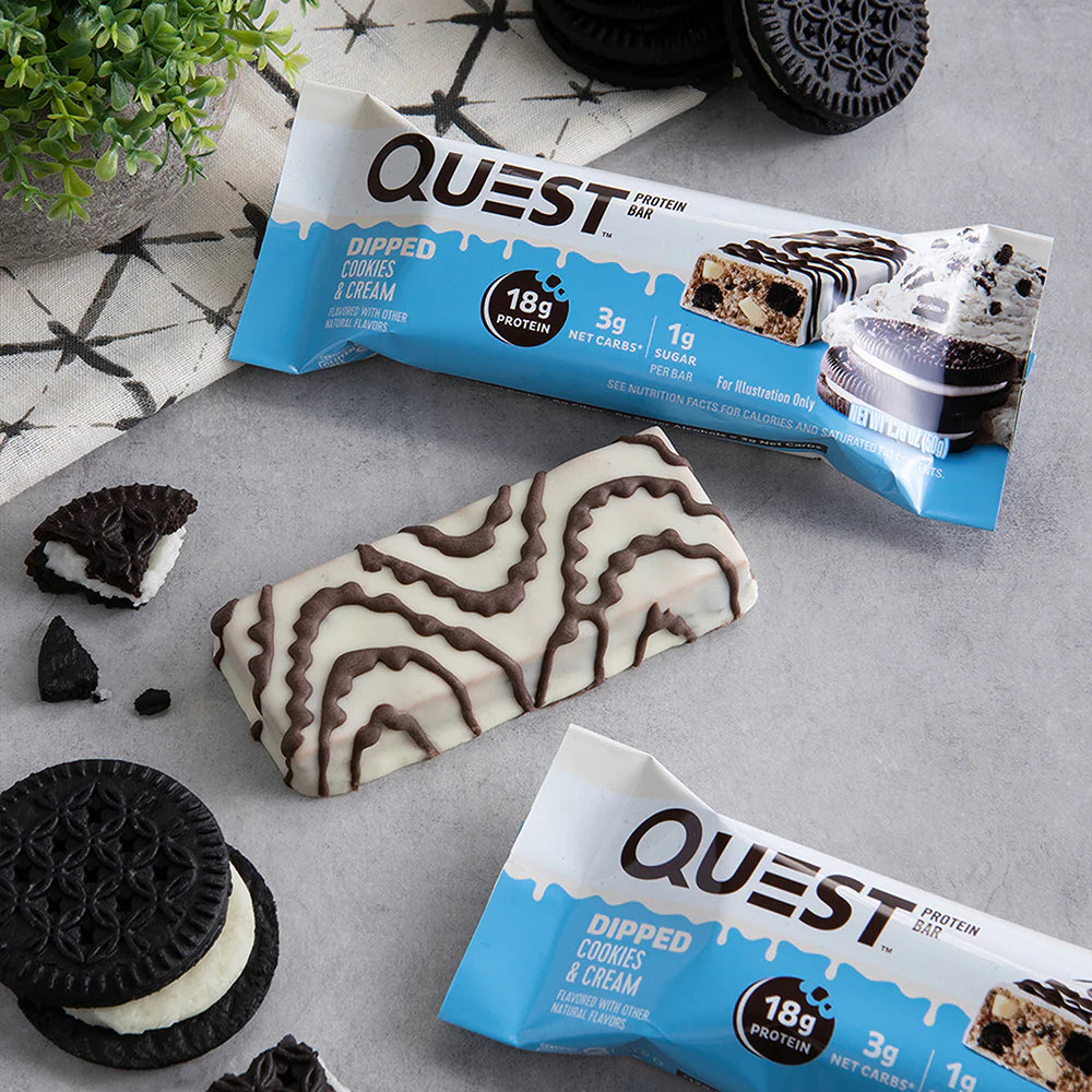 QUEST Dipped Cookies & Cream Protein Bar (50g)
