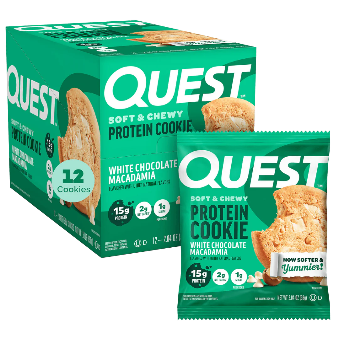 QUEST WHITE CHOCOLATE MACADAMIA PROTEIN COOKIE (58g)