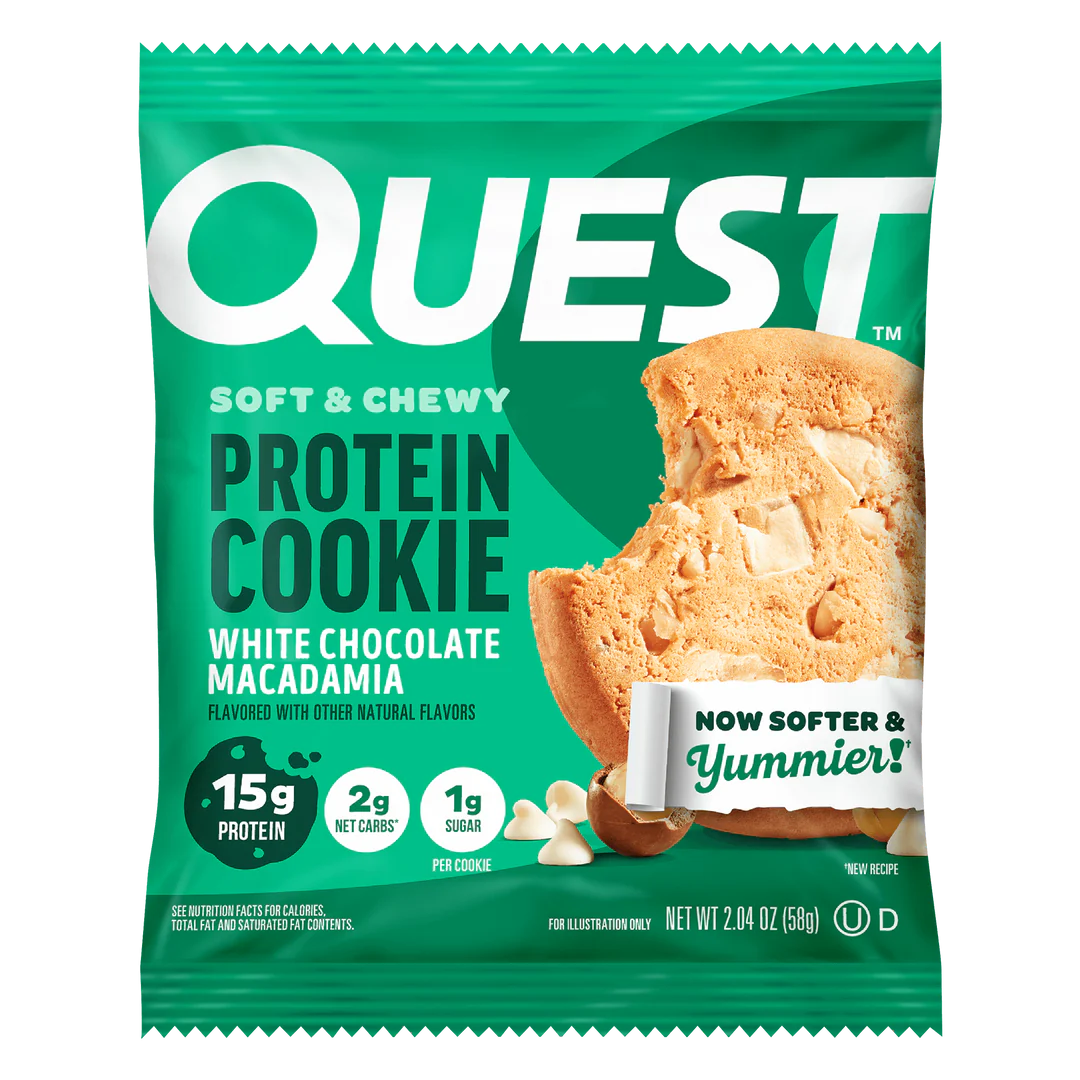 QUEST WHITE CHOCOLATE MACADAMIA PROTEIN COOKIE (58g)