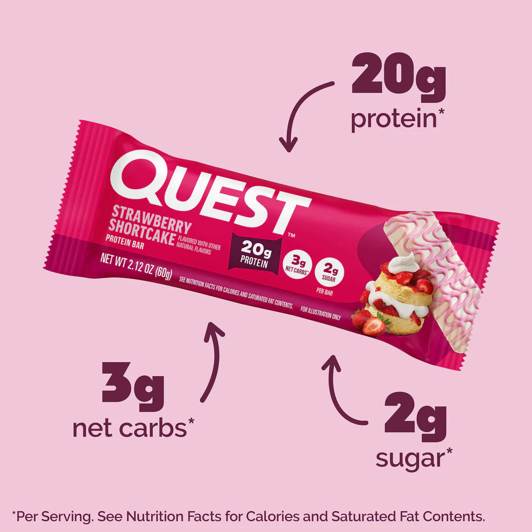 QUEST Strawberry Shortcake Protein Bar (60g)