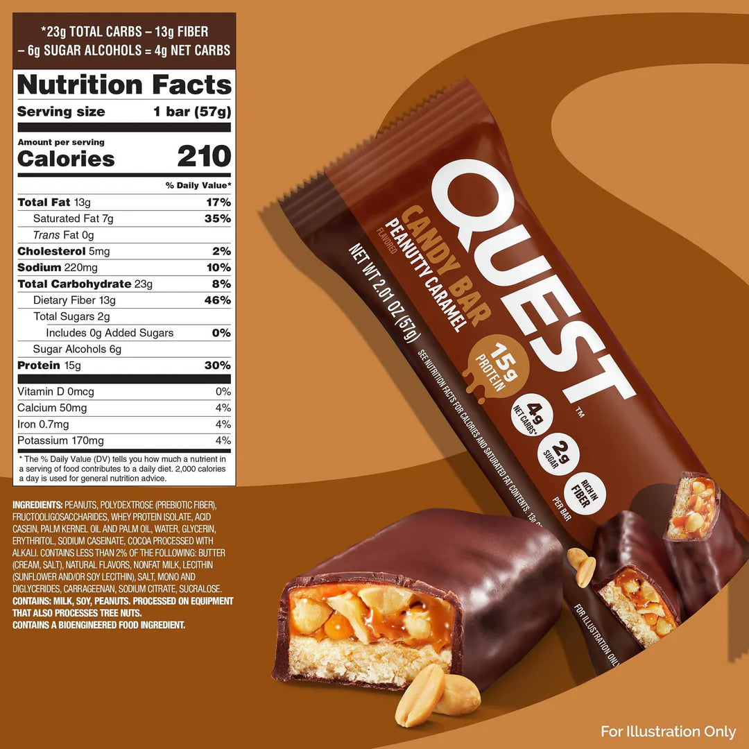 Quest Peanutty Caramel Candy Bar | 57g