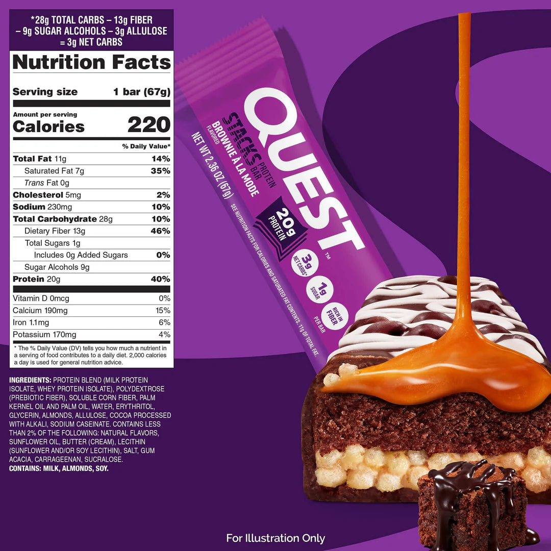 QUEST BROWNIE A LA MODE STACKS BAR | 67g