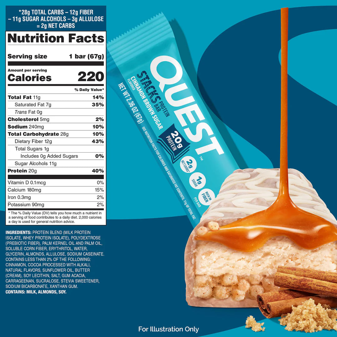 Quest Cinnamon Brown Sugar Stack Bar | 67g