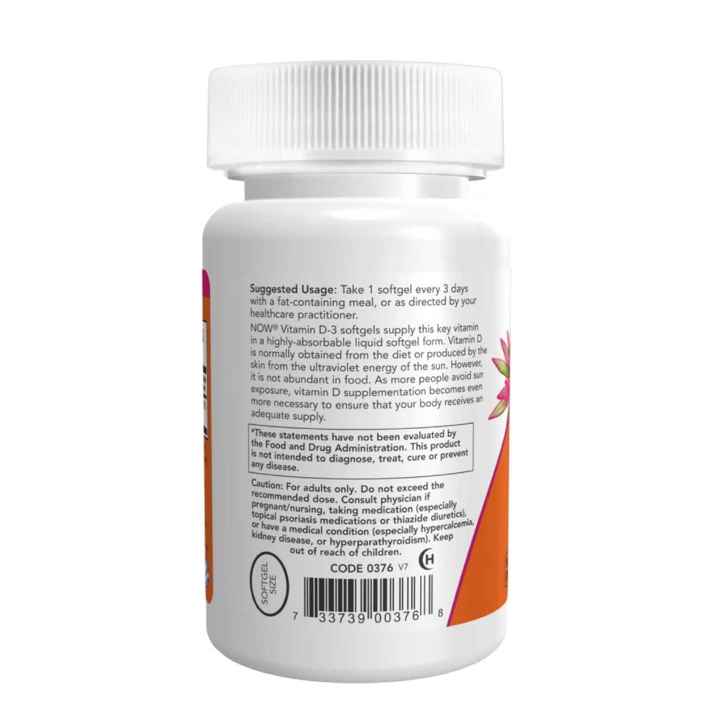 Now Foods Vitamin D-3 10,000 IU 120 Softgels