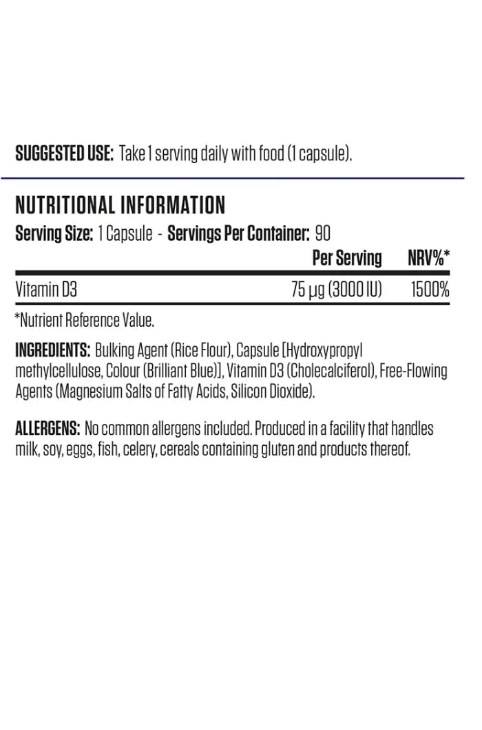 Applied Nutrition Vitamin D3 | 90 Capsules