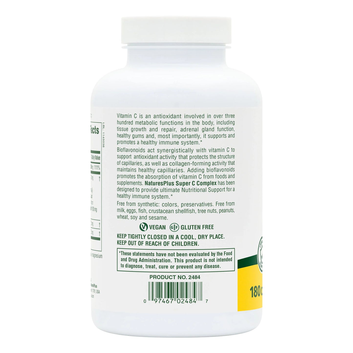 NaturesPlus Super C Complex 1000mg Capsules