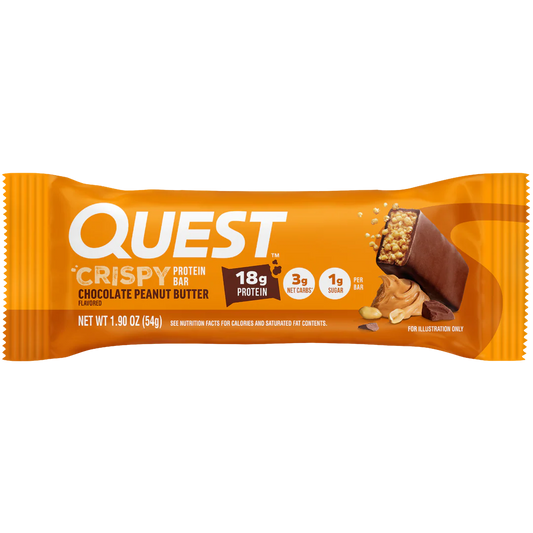QUEST CHOCOLATE PEANUT BUTTER CRISPY HERO PROTEIN BAR (60g)