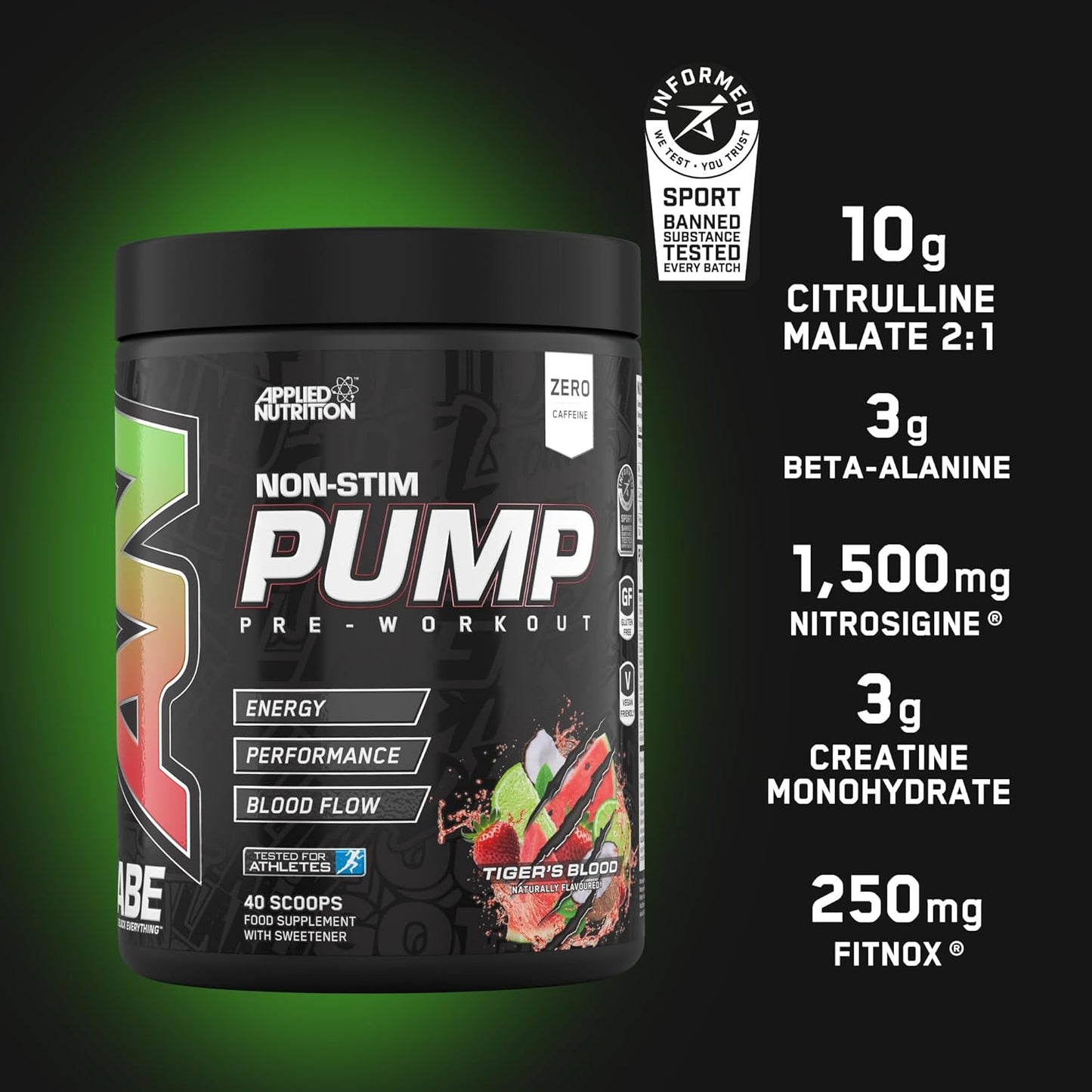 Applied Nutrition ABE Pump - Zero Stim Pre-Workout | 40/20 Servings