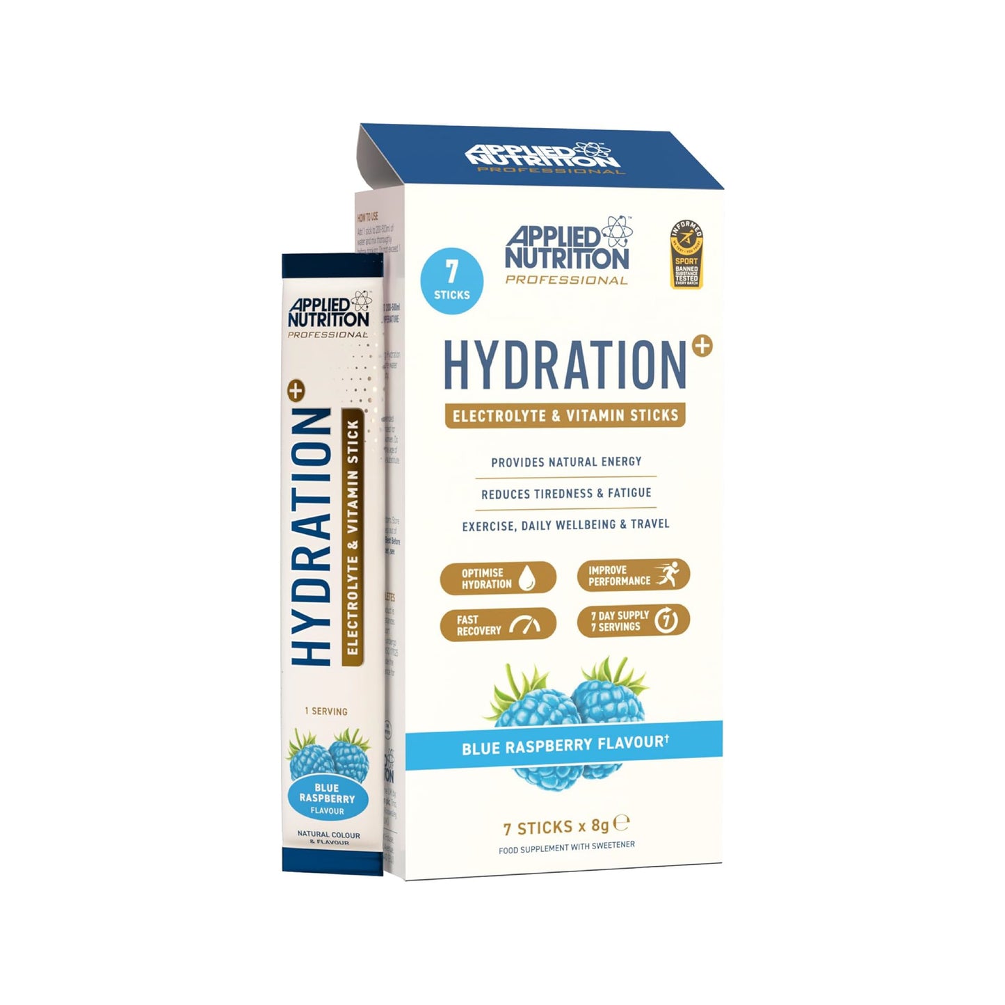 Applied Nutrition Hydration+ Electrolyte & Vitamin Powder Stick Pack| 7 Sticks