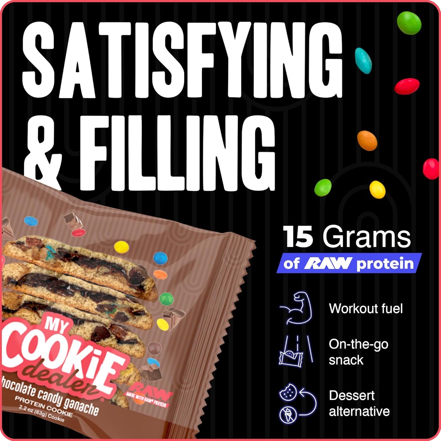 My Cookie Dealer Chocolate Candy Ganache Protein Cookie | 63g