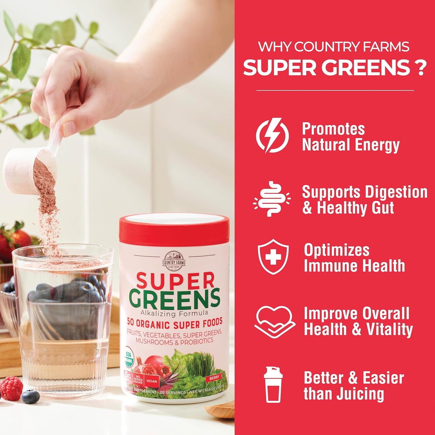 Country Farms Super Greens Powder | 300g