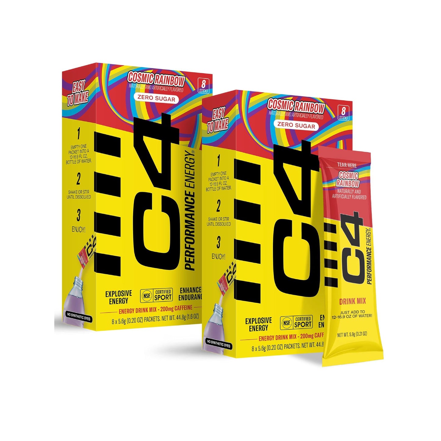 C4 Performance Energy Sticks, 200mg Caffeine, Zero Sugar