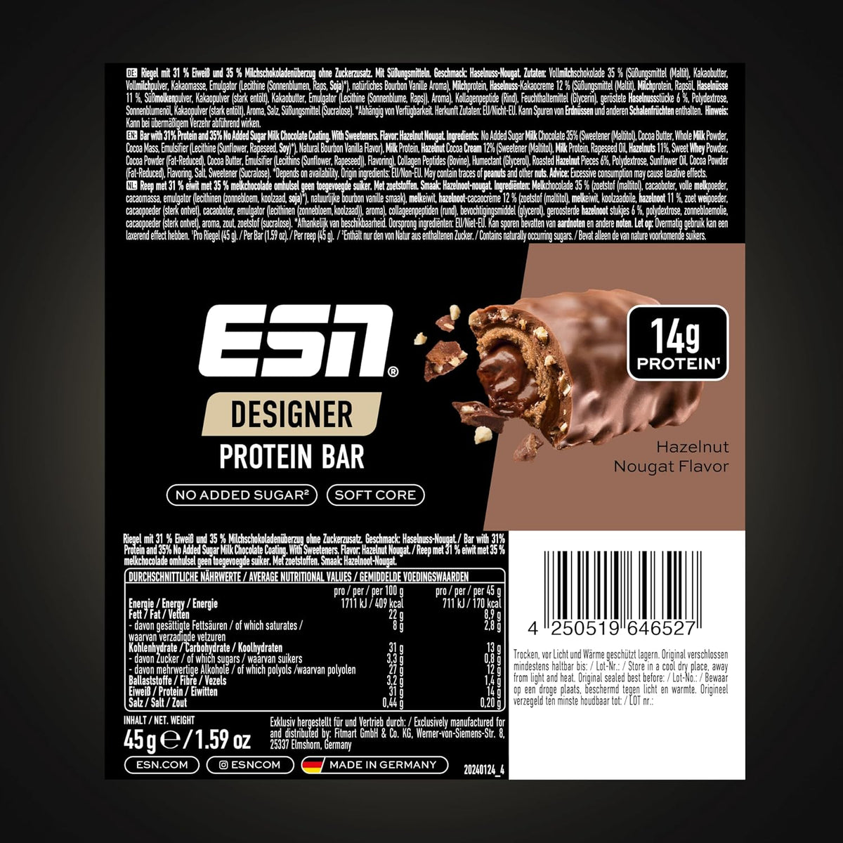ESN Designer Protein Bar - Hazelnut Nougat