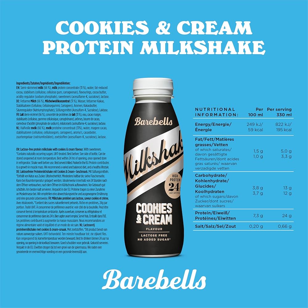 Barebells Milkshake | (One Bottle 330ml )
