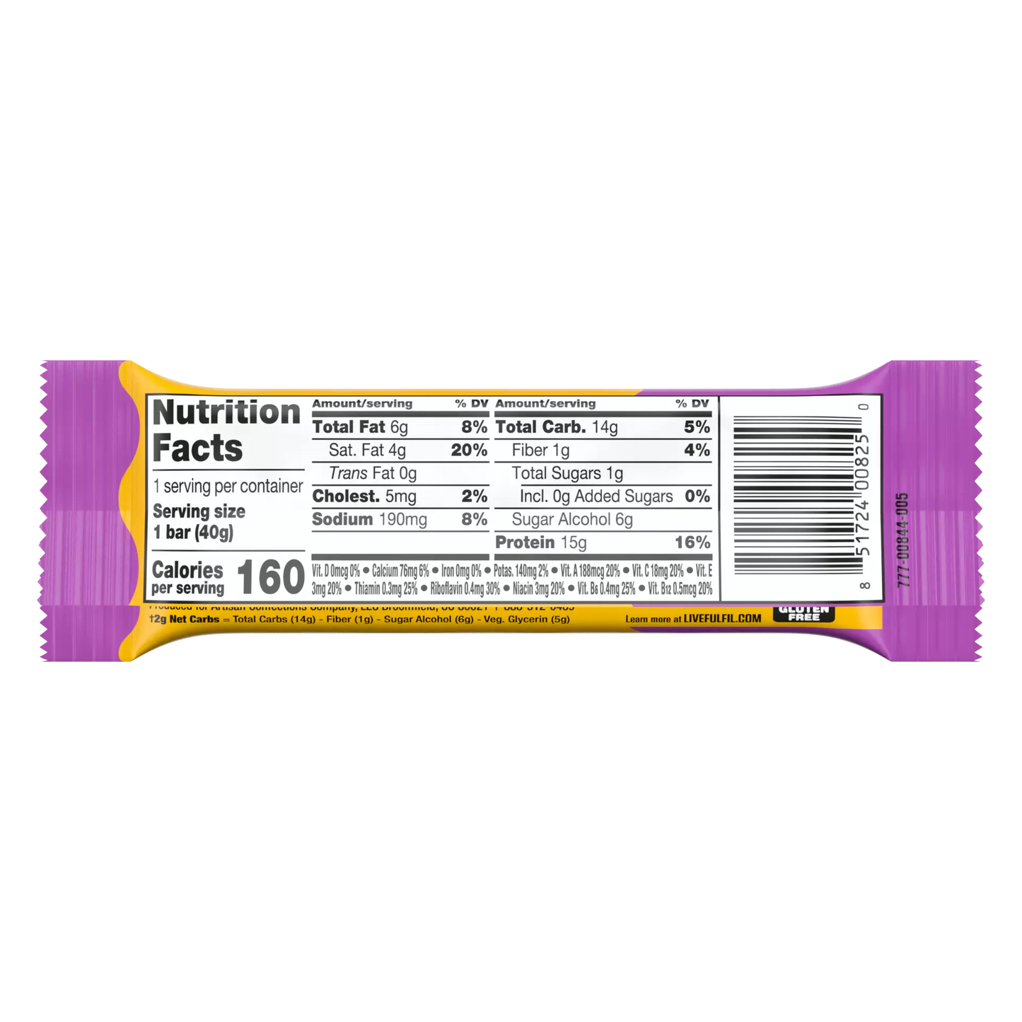 FULFIL Chocolate Peanut Caramel Flavor Protein Bar | 40g
