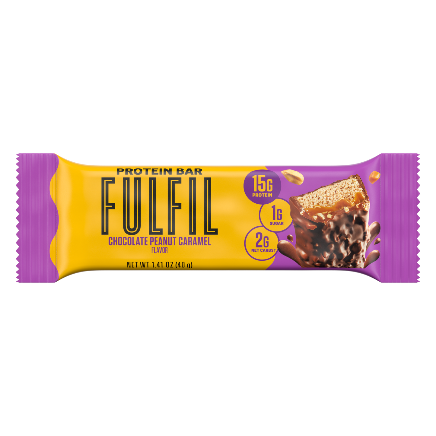 FULFIL Chocolate Peanut Caramel Flavor Protein Bar | 40g