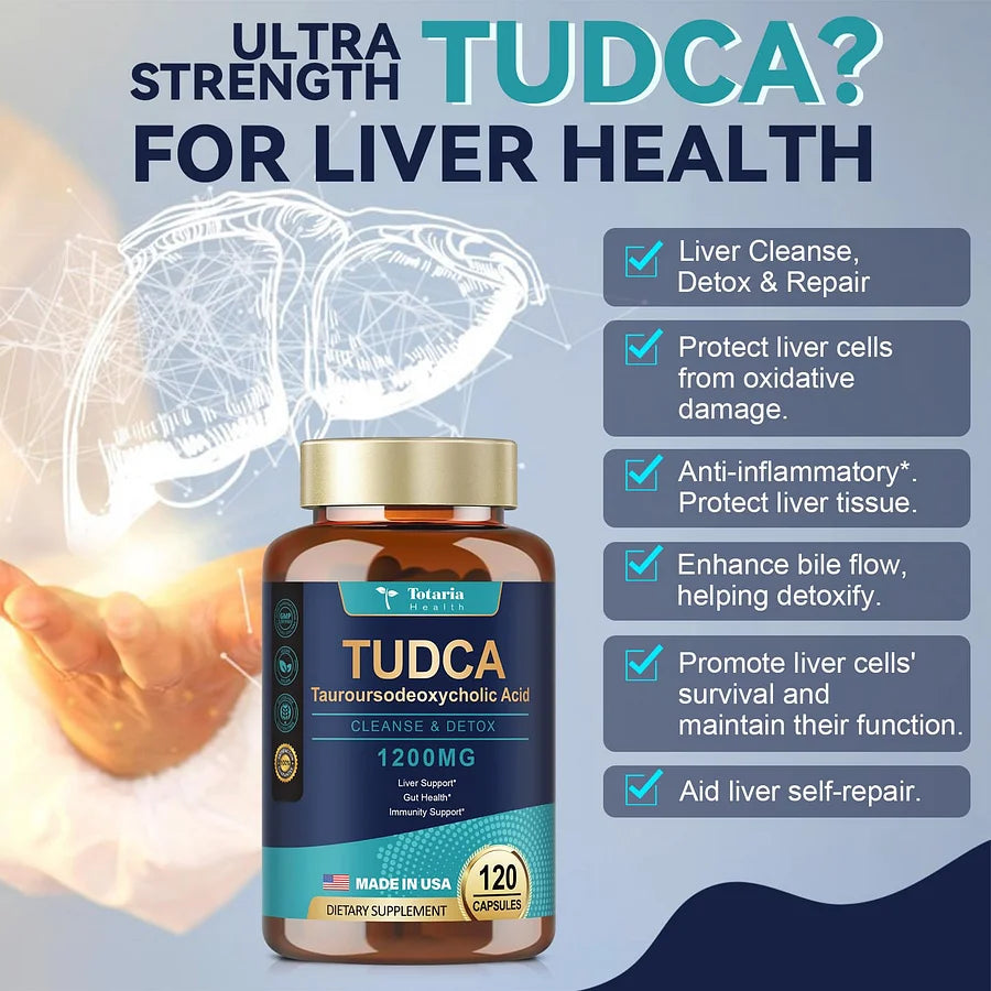 Totaria TUDCA Supplement 1200mg | 120 Capsules