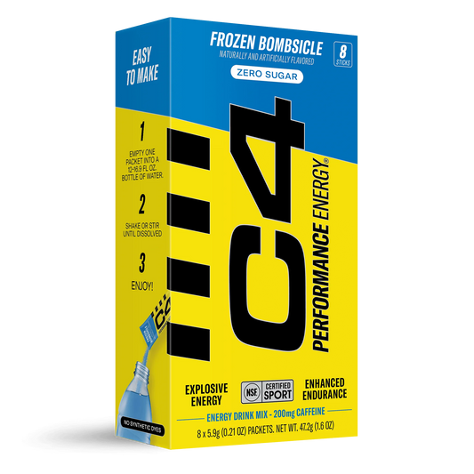 C4 Performance Energy Sticks, 200mg Caffeine, Zero Sugar | 8 Sticks