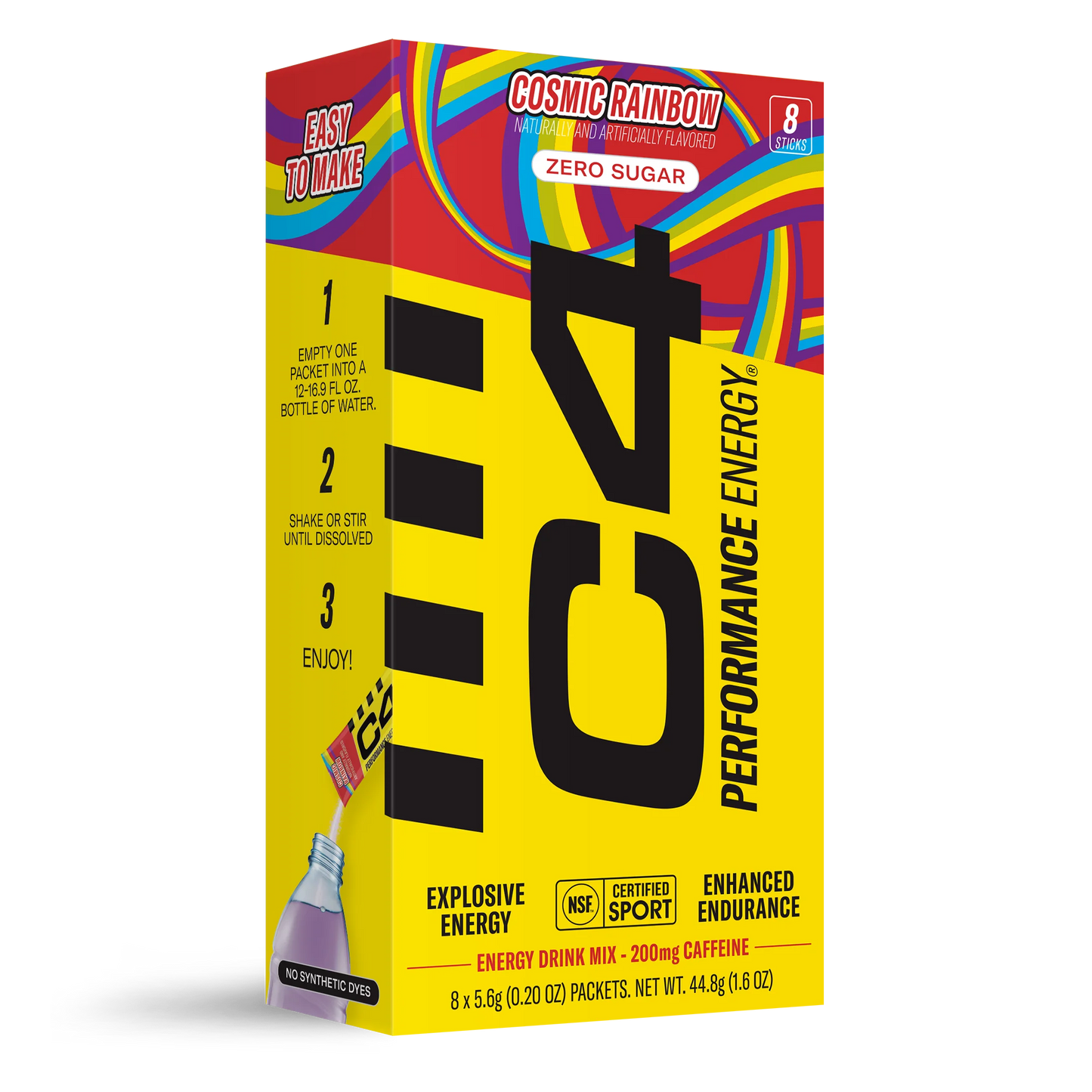 C4 Performance Energy Sticks, 200mg Caffeine, Zero Sugar | 8 Sticks