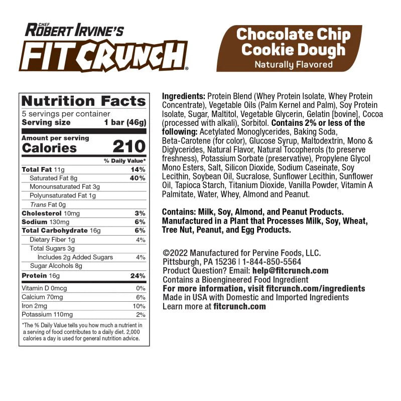 FITCRUNCH Chocolate Chip Cookie Dough (46g)