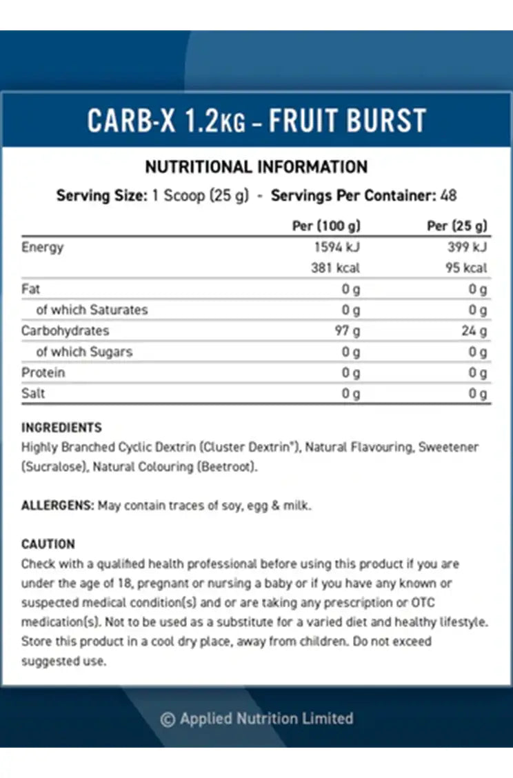 Applied Nutrition Carb X 1.2KG (48Servings)