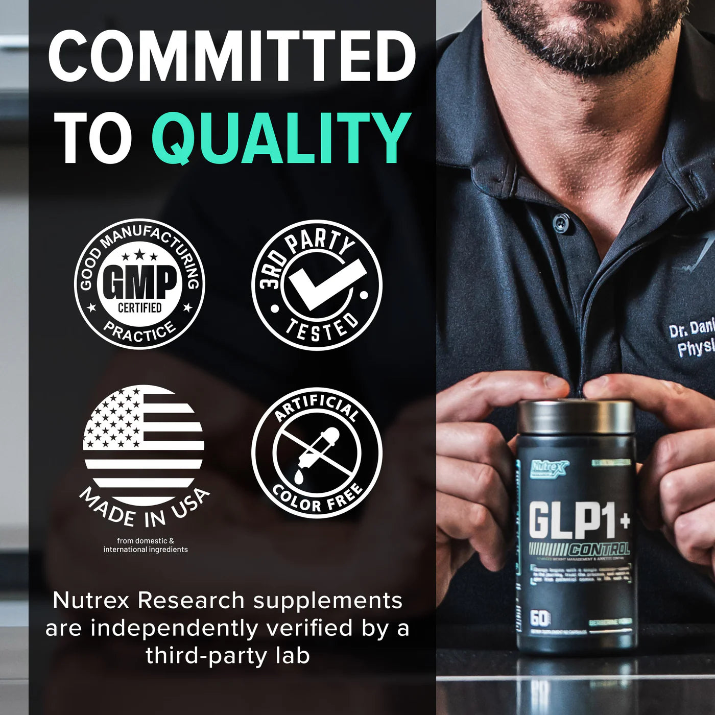 Nutrex Research GLP1+ Control | 60 Capsules