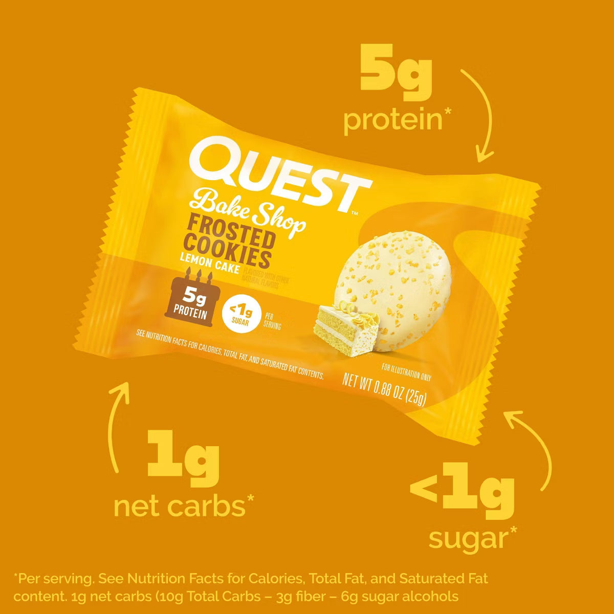 QUEST FROSTED COOKIE LEMON CAKE | 25G