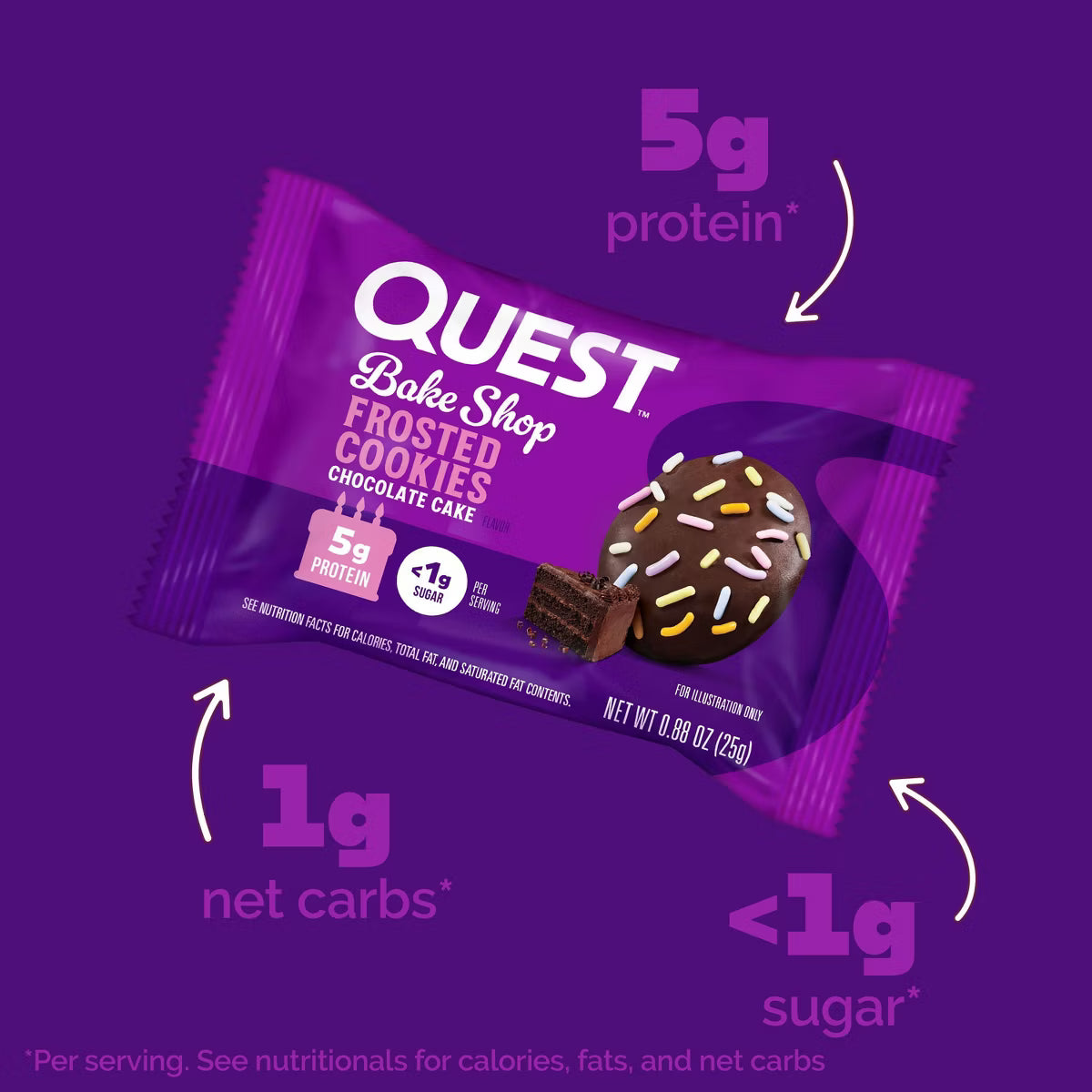 QUEST FROSTED COOKIES CHOCOLATE CAKE | 25g