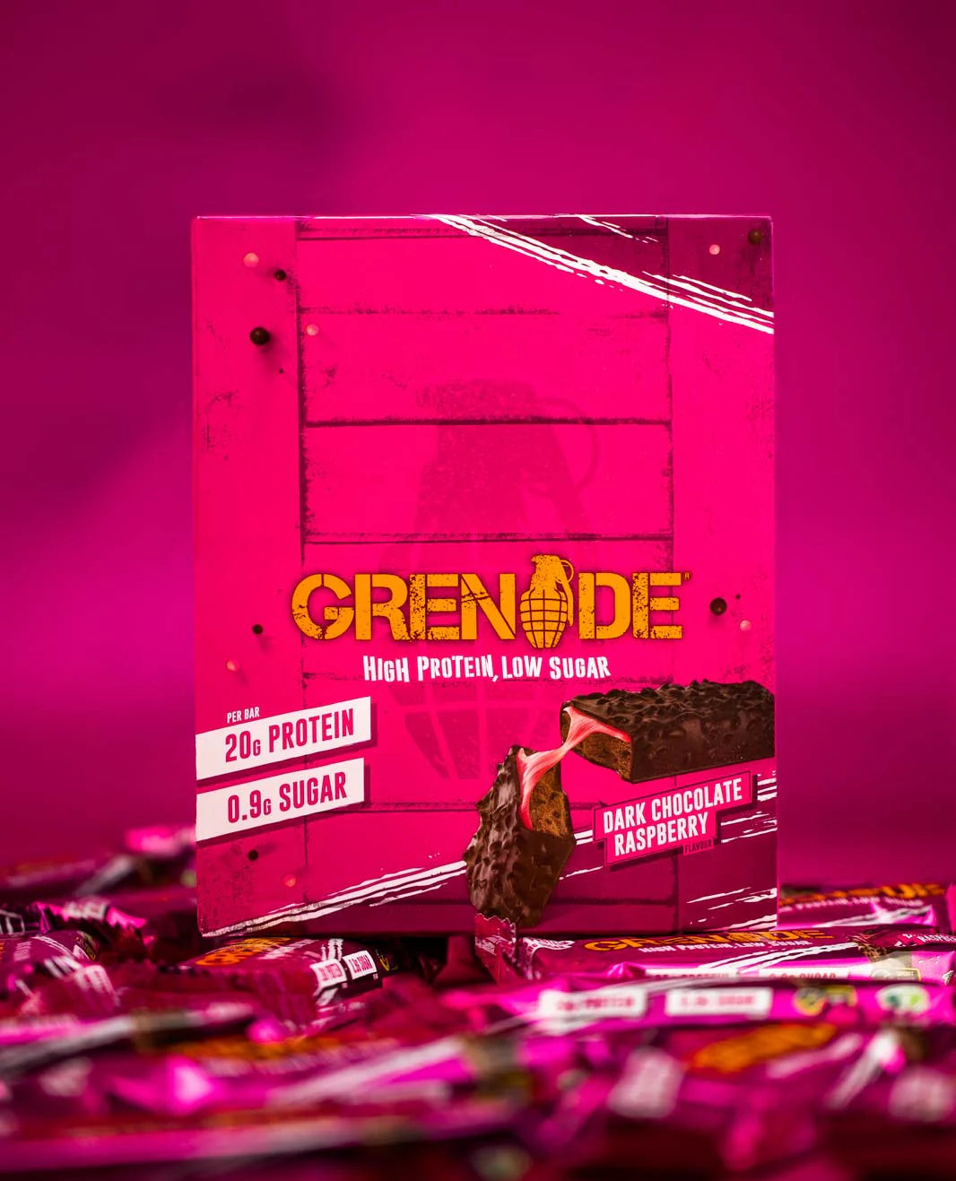 Grenade Dark Chocolate Raspberry Protein Bar | 60g