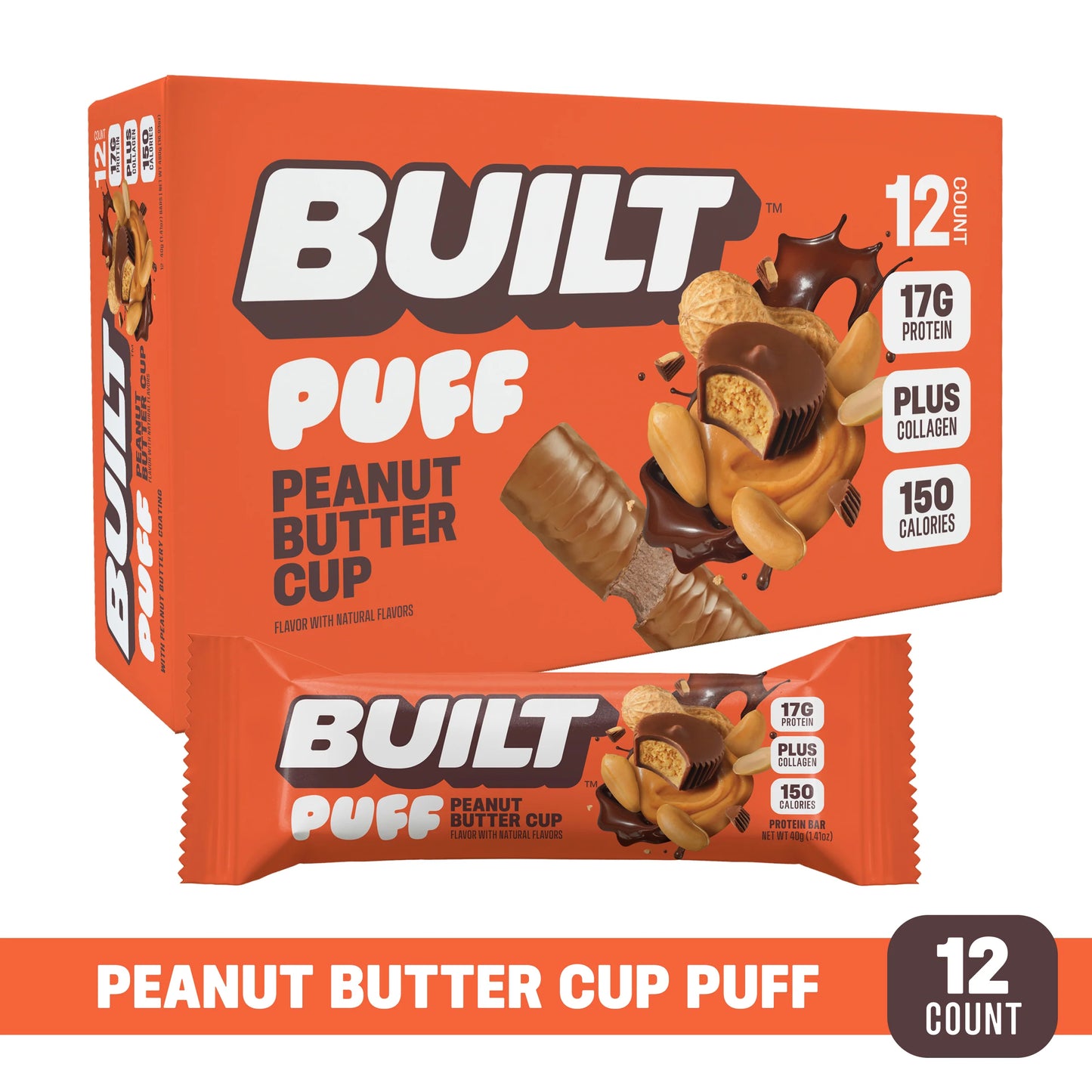BUILT Peanut Butter Cup Protein Puff | 40g